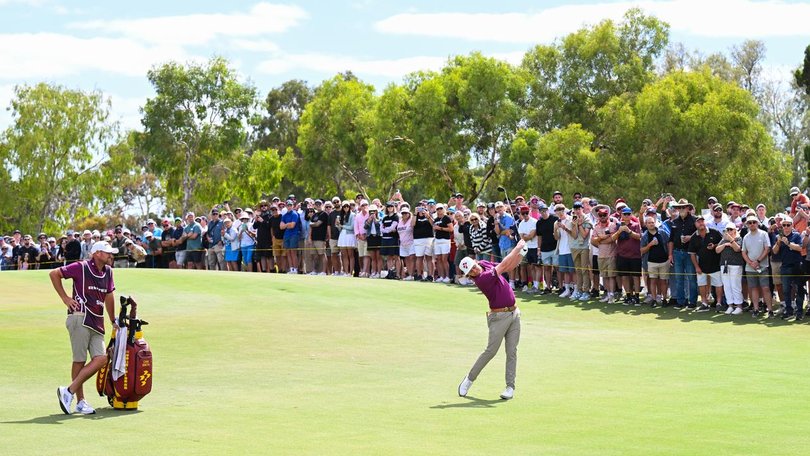 Australia's Cam Smith plays has always drawn big galleries to the LIV Golf event in Adelaide. (Michael Errey/AAP PHOTOS)