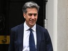 UK Foreign Secretary Ed Miliband departs Downing Street on September 8.
