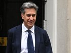 UK Foreign Secretary Ed Miliband departs Downing Street on September 8.