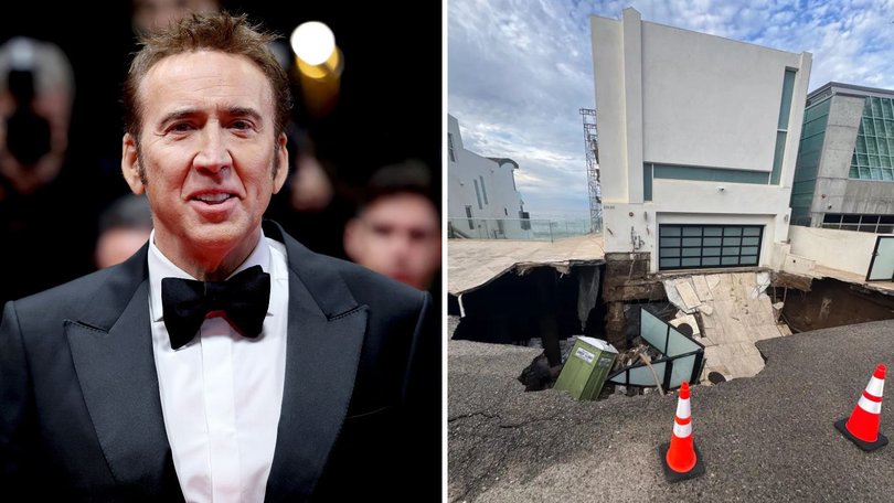 Part of Nicolas Cage’s $15.6 million Malibu beach house has collapsed into a sinkhole, believed to be caused by coastal erosion.