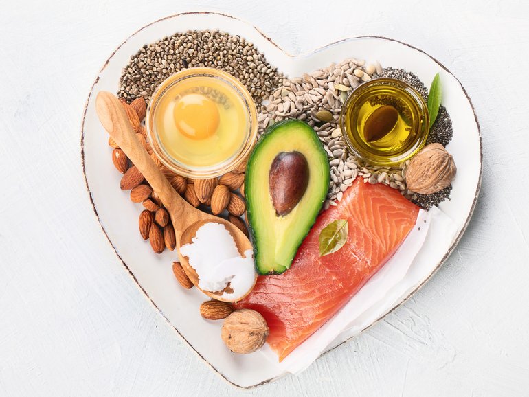 Unsaturated fats are found in extra virgin olive oil, avocados, olives and nuts like almonds, cashews and hazelnuts. 