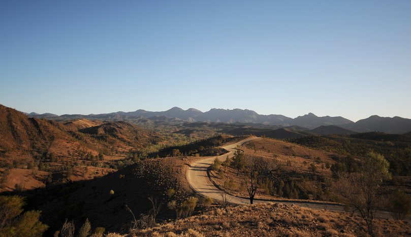 The mountain range starts 200km north of Adelaide and stretch for over 430km.
