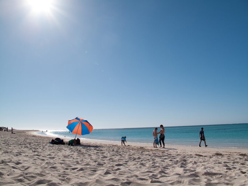 On Ningaloo Reef at Turquoise Bay, near Exmouth.
