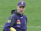 SPT  AFL Fremantle Dockers training at Cockburn. Coach Justin Longmuir.