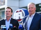 AFL chief executive Andrew Dillon with the league’s football performance boss Greg Swann.