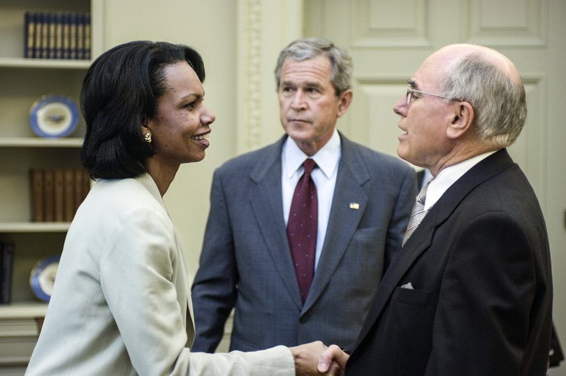 Prime Minister John Howard shaking hands
with US Secretary of State Condoleezza Rice,
during a meeting with US President George
W Bush in 2005.