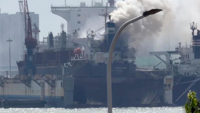 Firefighters have extinguished a blaze on a vessel in a Chinese shipyard, with 25 people killed.