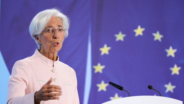 Christine Lagarde, president of the European Central Bank (ECB), at a rates decision news conference.
