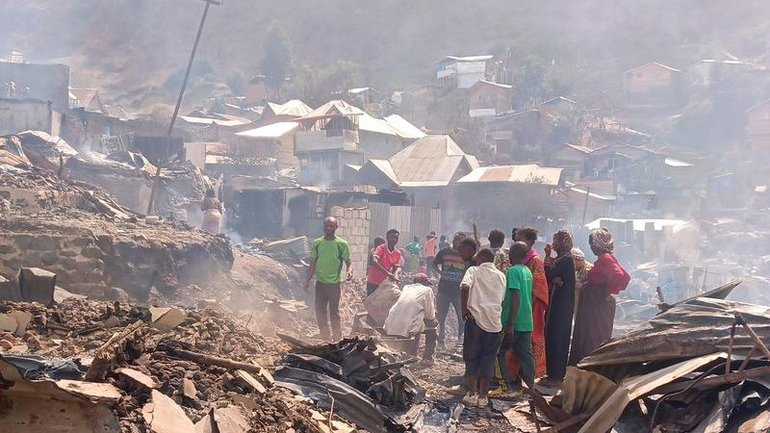 A fire has killed at least 19 girls and five boys, an official in ?South Kivu province says. (AP PHOTO)