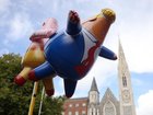Anti-Trump protesters have taken to the streets of Dublin during the US president's two day visit. 