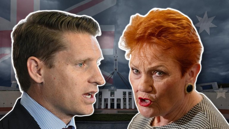 Andrew Hastiesays Pauline Hanson "doesn't have what it takes" to be prime minister. (Joanna Kordina/AAP PHOTOS)