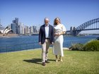 Prime Minister Anthony Albanese and Melissa Doyle at Admiralty House in Kirribilli on Sunday.