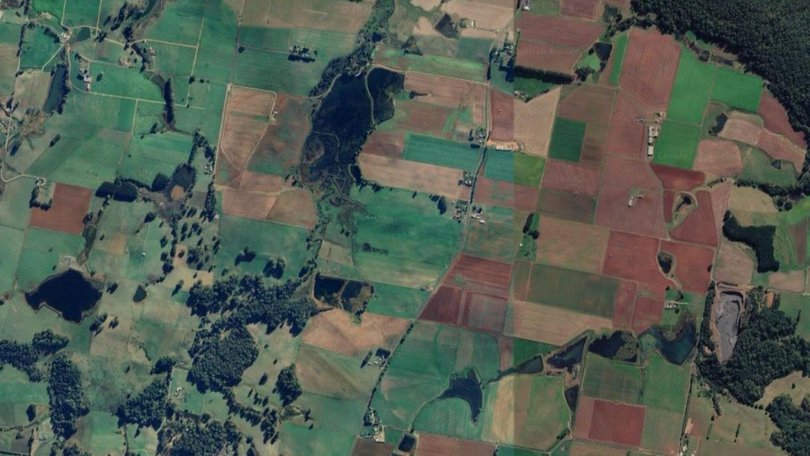 Aerial shot of Kindred, in Tasmania’s north. File image