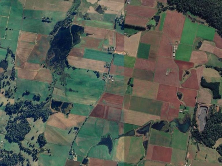 Aerial shot of Kindred, in Tasmania’s north. File image