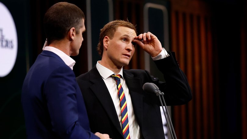 Adelaide captain Jordan Dawson has won his third All-Australian blazer and also claimed the ‘most courageous player’ award.
