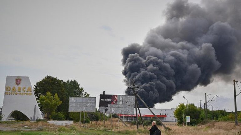 Odesa's administration says a Russian drone attack has injured nine people at the Ukrainian port. (AP PHOTO)