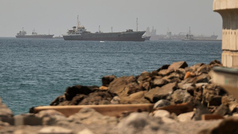 A meeting in Oman scheduled to discuss shipping in the Strait of Hormuz has been postponed. (AP PHOTO)