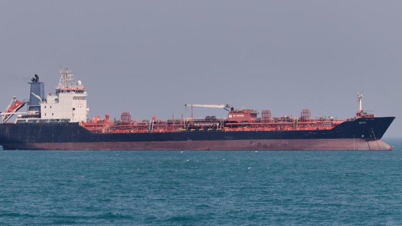 A vessel has been struck in the contested Strait of Hormuz. (AP PHOTO)