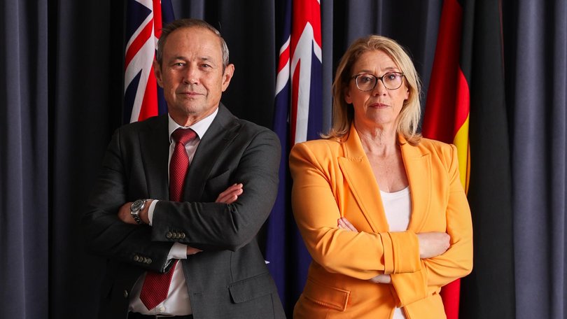 WA Premier Roger Cook and Treasurer Rita Saffioti at Dumas House.
