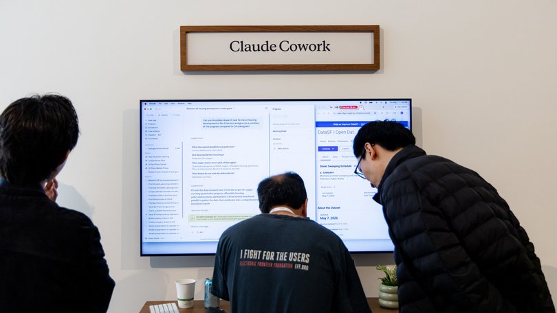 A demonstration of Anthropic’s Claude Cowork AI agent.