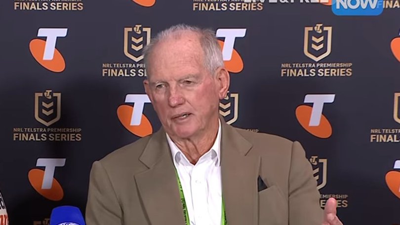 South Sydney Rabbitohs coach Wayne Bennett unleashes on the NRL Bunker following his side’s loss to the Newcastle Knights on Friday.