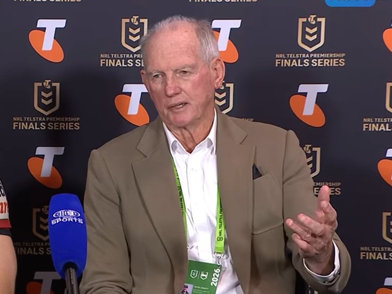 South Sydney Rabbitohs coach Wayne Bennett unleashes on the NRL Bunker following his side’s loss to the Newcastle Knights on Friday. 