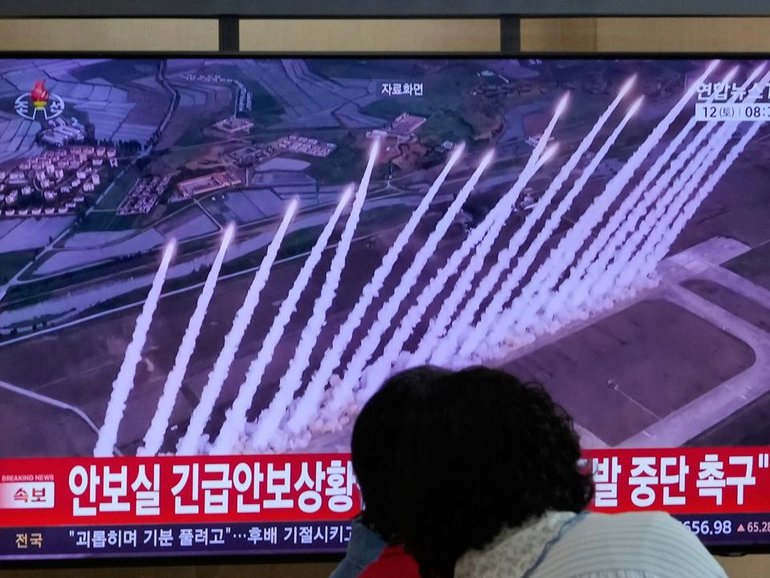 South Korea detected short-range ballistic missile launches from North Korea's eastern coast. (AP PHOTO)