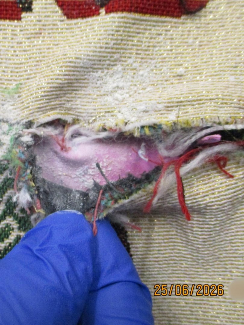 Heroin was allegedly detected inside the lining of the 12 bags. Picture: NewsWire Handout