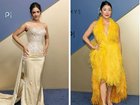 Shabana Azeez, Eunice Bae and Matty Matheson at the 2026 Emmy Awards.