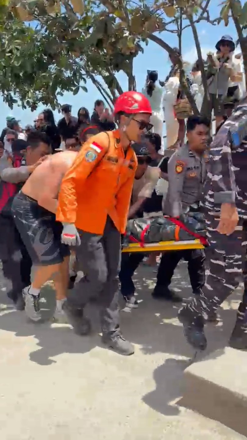 A Queensland woman has died after falling from a cliff at Kelingking Beach in Bali Picture: Unknown