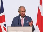 LONDON, ENGLAND - SEPTEMBER 2: King Charles III addresses the invitees during a preview event for the Bayeux Tapestry Exhibition at the British Museum in London on September 2, 2026. (Photo by Thomas Krych - WPA Pool/Getty Images)