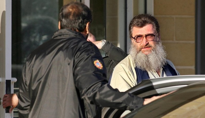 Convicted terrorist Jack Roche leaving Casuarina Prison in a taxi.