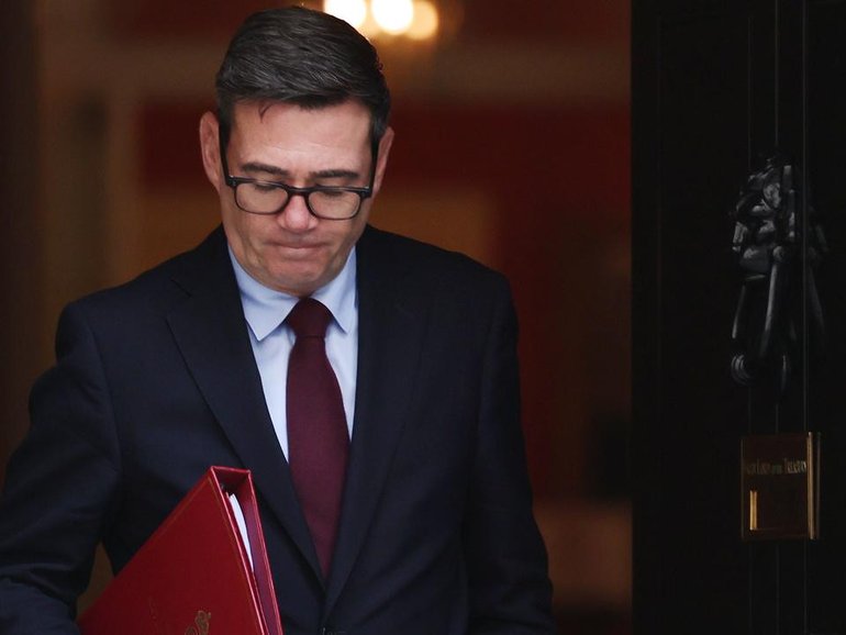 Andy Burnham has cancelled all appointments after the death of his father. (EPA PHOTO)