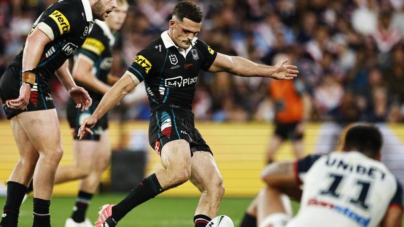 Nathan Cleary is expected to be available for the Panthers, despite an injury to his right foot.  (Mark Evans/AAP PHOTOS)
