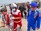 Authorities have so far rescued 108 people from the sea. (AP PHOTO)