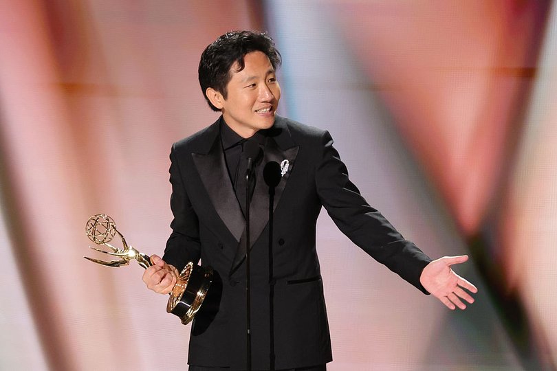 Hiro Murai accepts the Outstanding Directing for a Comedy Series Award for "Widow's Bay".