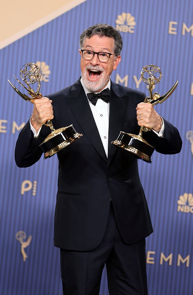Stephen Colbert, winner of the Outstanding Variety Series Award for “The Late Show With Stephen Colbert”.