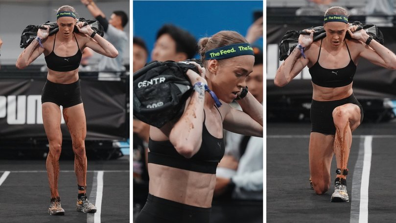 The Aussie athlete was pictured competing with faecal matter smeared across her arms and legs.