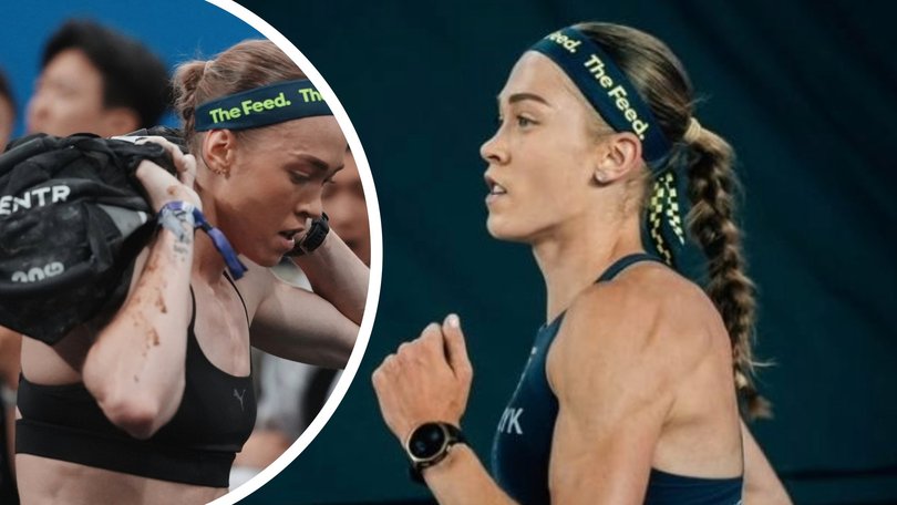 Joanna Wietrzyk, 22, went viral after gruesome footage showed her competing in and winning the elite fitness event as faecal matter covered her legs and arms.