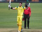 Matt Renshaw admits he did not expect to be celebrating scoring an ODI century for Australia. (AP PHOTO)