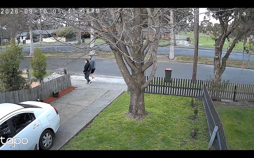 CCTV image of couple eyeing off Harry’s favourite pot at 5.41pm.. Picture: Unknown