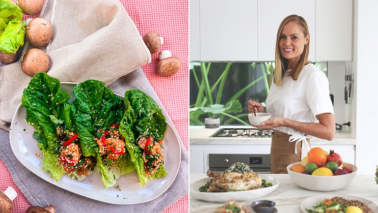 Zoe Bingley-Pullin’s chilli salmon lettuce cups