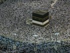 Muslim pilgrims praying at the Grand Mosque, in the Muslim holy city of Mecca, Saudi Arabia.