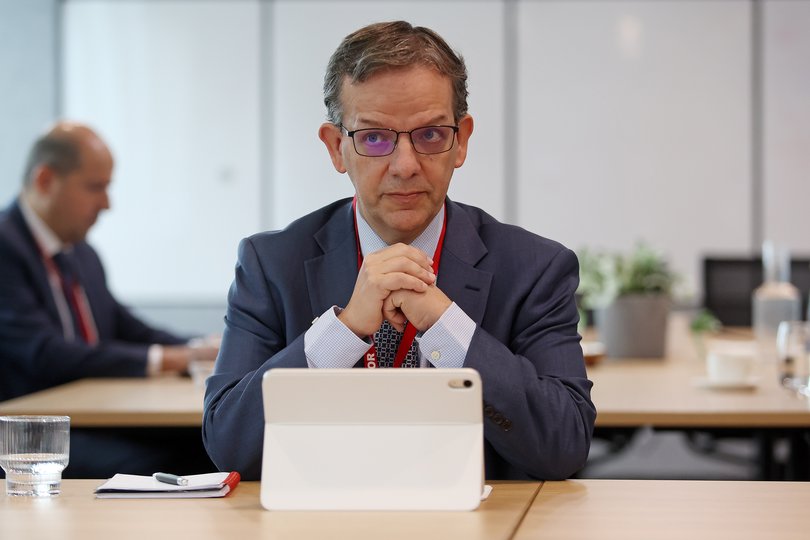 Mission Chief, International Monetary Fund, Paulo Medas at the press conference.
