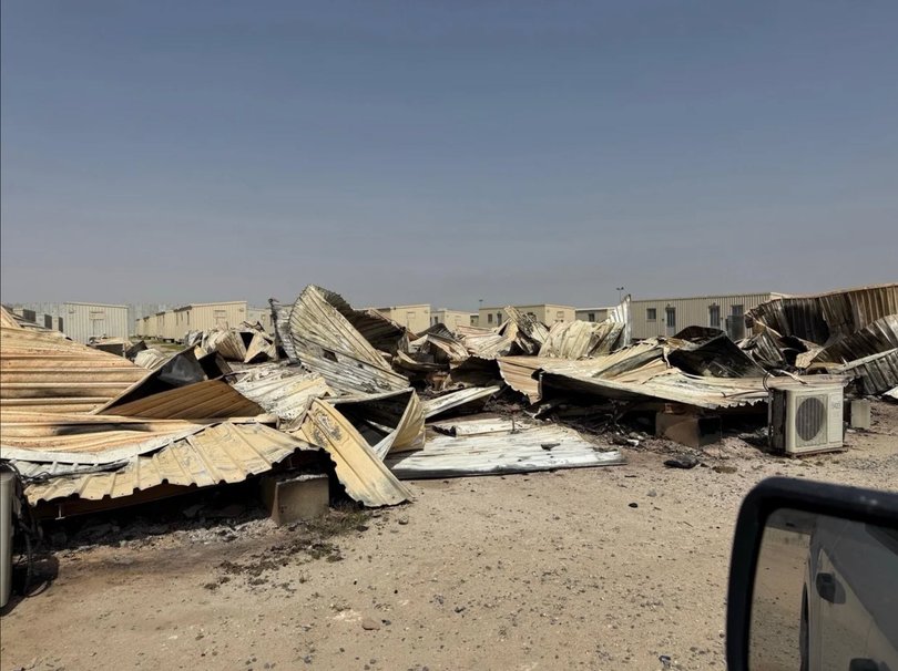 New photos obtained exclusively by CBS News reveal for the first time the widespread damage and destruction of buildings and vehicles at multiple U.S. positions across the Middle East, as a result of Iranian missile and drone attacks. The images were sent to CBS News by active service members on condition of anonymity because of rigid media restrictions within the military. PICTURED: Undated photo of trailers destroyed by Iranian strike, Camp Buehring, Kuwait Picture: CBS News