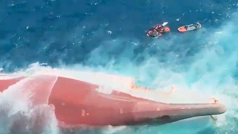 Six people died and 108 survived when the Virgo Transport 8 capsized at the weekend. (AP PHOTO)