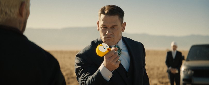John Cena as the villainous corporate lawyer Buddy Crane in Coyote vs Acme.