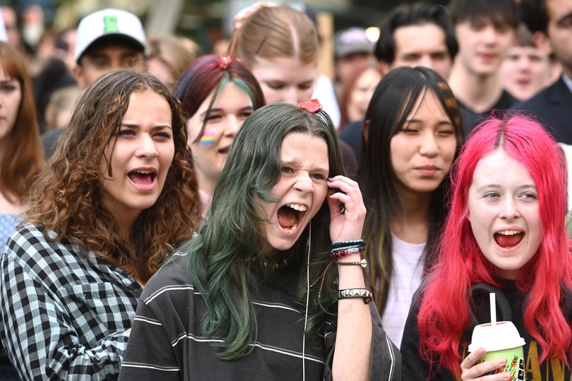 BRISBANE, AUSTRALIA - NewsWire Photos SEPTEMBER 17, 2026:
Brisbane Student Protest against One Nation and Pauline Hanson in Brisbane CBD.
Picture: NewsWire / John Gass