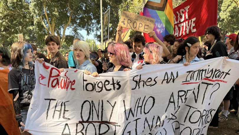 Hundreds of students are holding One Nation Protest across the country. Picture: NewsWire