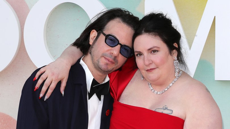 Luis Felber and wife Lena Dunham at the screening of Too Much at London’s Barbican Centre on June 23, 2025.